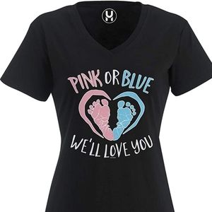 Maternity gender reveal dress and Male T shirt